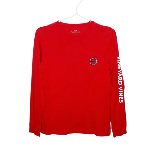 Vineyard Vines Other - Vineyard Vines Red Long Sleeve Hooded Graphic T-Shirt Medium
